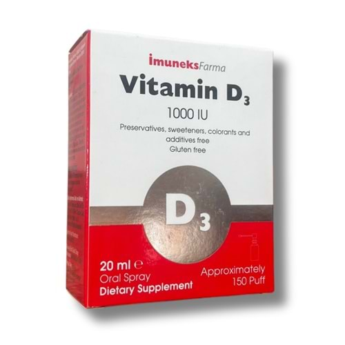 İmuneks Vitamin D3 1000 IU Sprey 20 ml