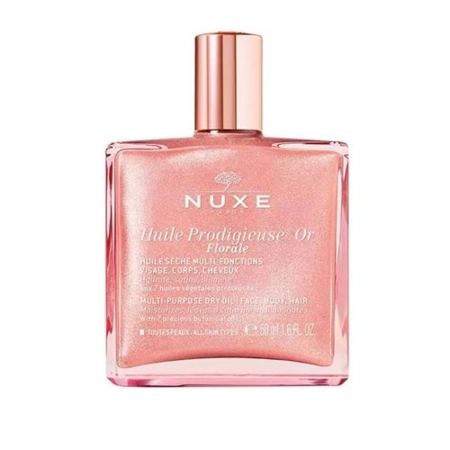 Nuxe Huile Prodigieuse Or Florale Pembe Parıltılı Çiçeksi Çok Amaçlı Kuru Yağ 50 ml