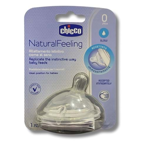 Chicco Natural Feeling Biberon Emziği 0 Ay+ Tekli