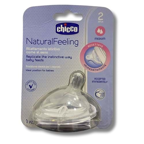 Chicco Natural Feeling Biberon Emziği 2 Ay+ Orta Akış