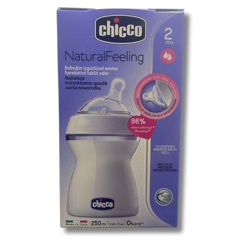 Chicco Natural Feeling Eğimli Biberon 2 Ay+ 250 ml