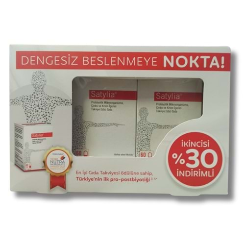 Satylia 60 Kapsül 1+1 Kofre - %30 İndirimli