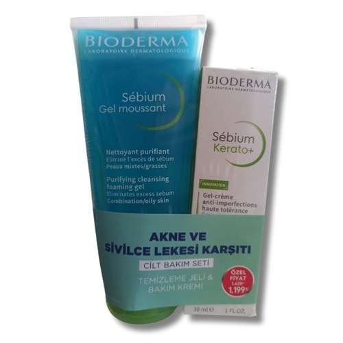 Bioderma Akne Ve Sivilce Karşıtı Bakım Seti - Özel Fiyat Etiketli + Sebium Foam 200 ml + Sebium Kerato+ 30 ml