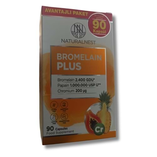 Naturalnest Bromelain Plus 90 Kapsül