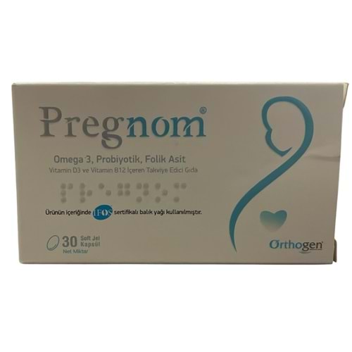 Pregnom Omega 3 Folic Asit 30 Kapsül