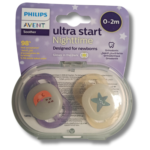 Philips Avent Ultra Start Nighttime 0-2 Ay Şeffaf Kız Emzik