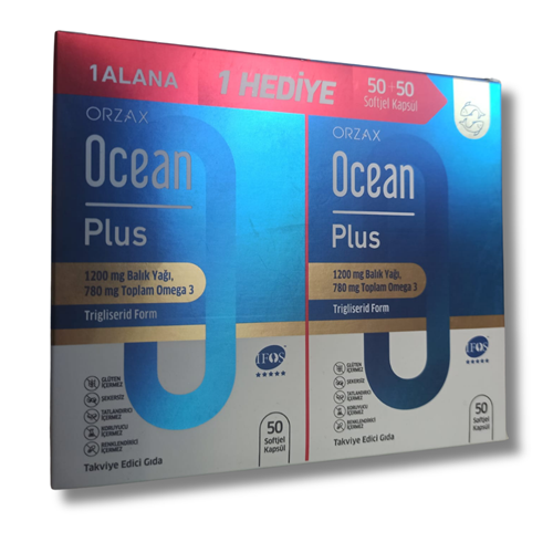Ocean Plus 1200 mg 50+50 Softjel Kapsül - 1 Alana 1 Hediye