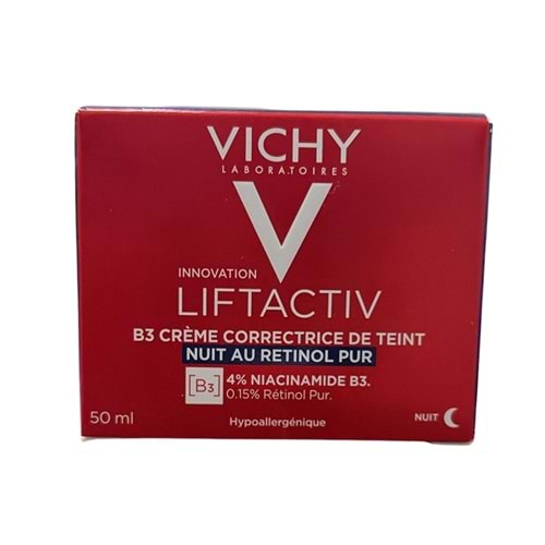 Vichy Liftactiv B3 Cilt Tonu Eşitleyici Retinol İçeren Gece Kremi 50 ml