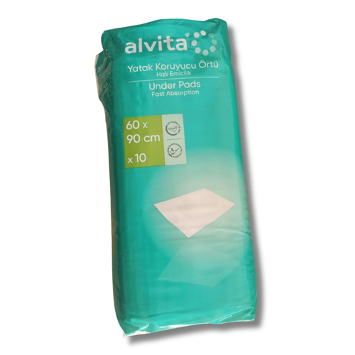 Alvita Yatak Koruyucu Örtü 60x90 cm 10'lu