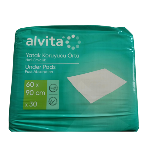 Alvita Yatak Koruyucu Örtü 60x90 cm 30'lu