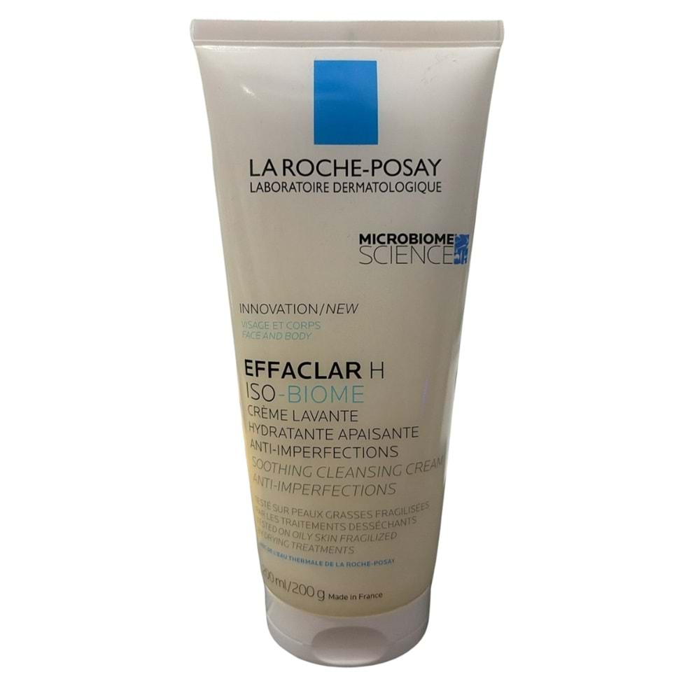 La Roche Posay Effaclar H Iso Biome Cilt Kusurlarına Eğilimli Ciltler İçin Yatıştırıcı Temizleyici Krem 200 ml