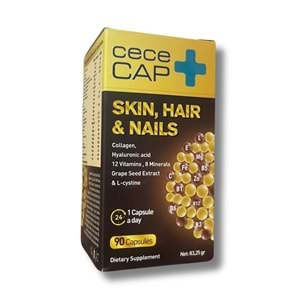 Cececap Skin Hair Nails Takviye Edici Gıda 90 Kapsül