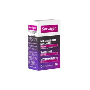 Sorvagen Magnezyum Malat Taurin ve Vitamin B6 P5P 60 Tablet