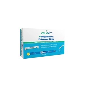 Velavit V Magnesium & Potassium Citrate 20 Saşe