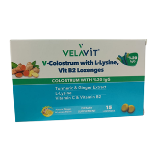 Velavit V-Colostrum With L-Lysine Vitamin B2 Lozenges 15 Pastil