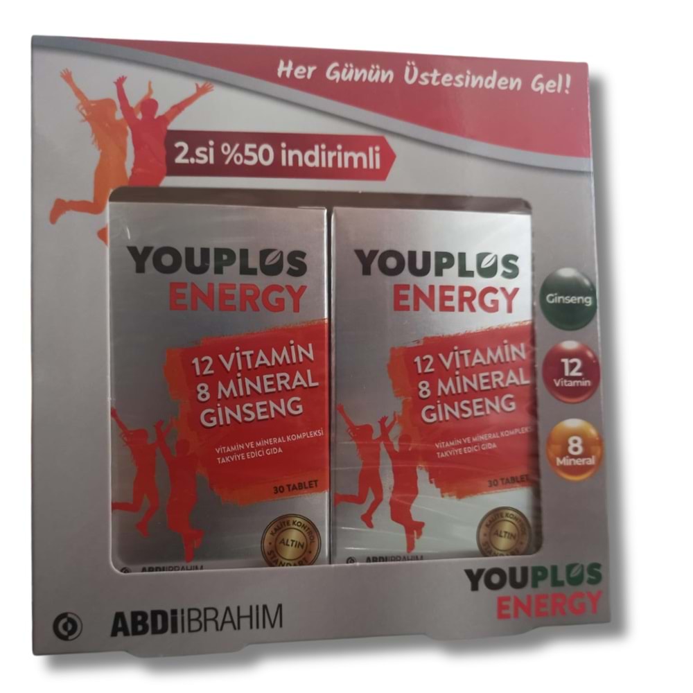 Youplus Energy 30 Tablet - İkincisi %50 İndirimli