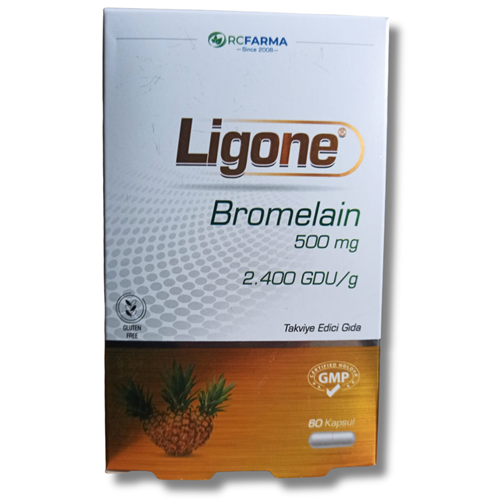 Ligone Bromelain 500 mg 60 Kapsül