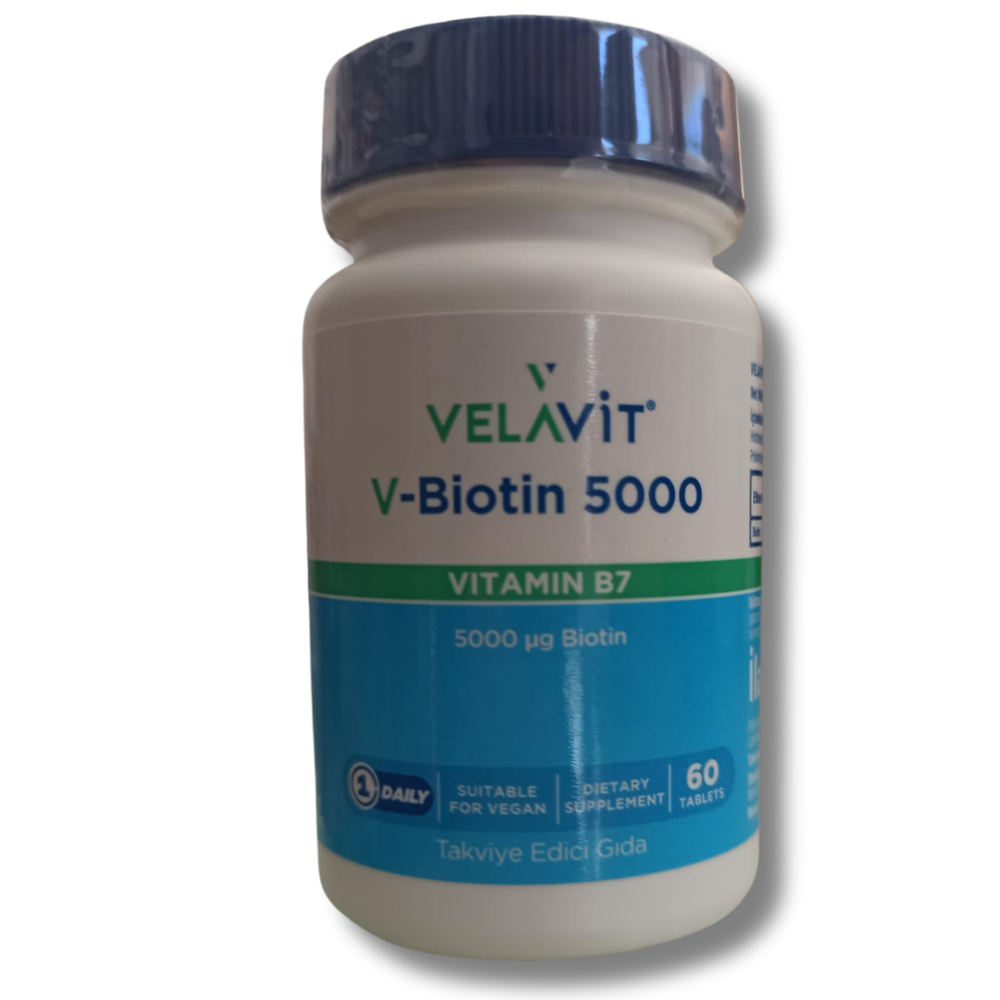 Velavit V-Biotin 5000 Vitamin B7 60 Tablet