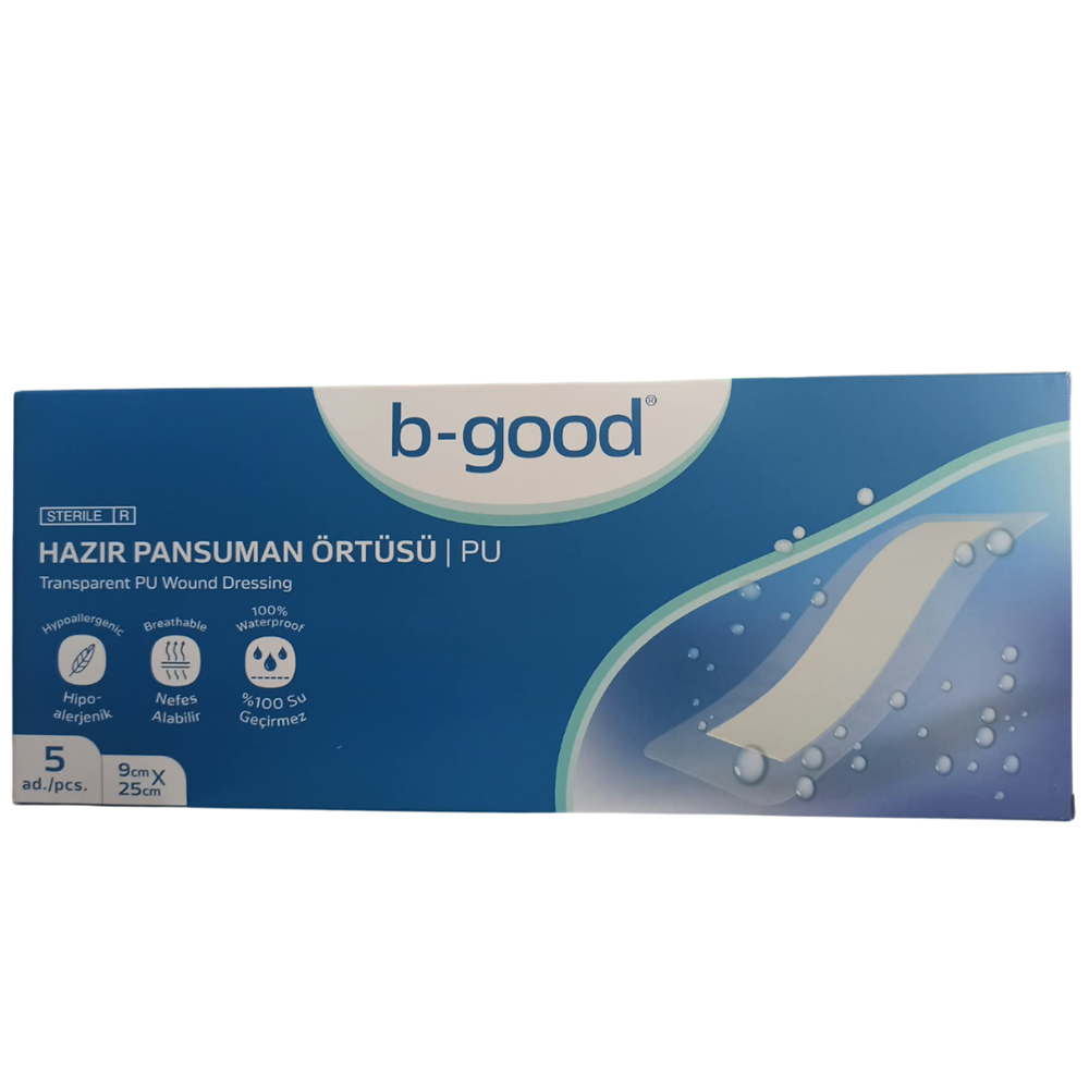B-Good Su Geçirmez Hazır Pansuman Örtü 9x25 cm 5'li